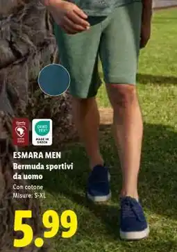 Lidl ESMARA MEN Bermuda sportivi da uomo offerta
