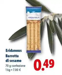 Lidl Eridanous Barretta di sesamo offerta