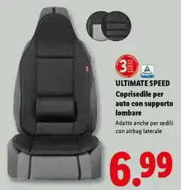 Lidl ULTIMATE SPEED Coprisedile per auto con supporto lombare offerta