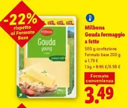 Lidl Milbona Gouda formaggio a fette offerta