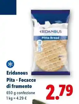 Lidl Eridanous Pita - focacce di frumento offerta