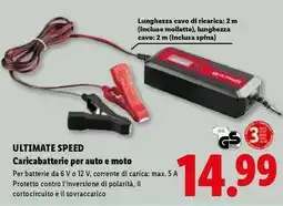 Lidl ULTIMATE SPEED Caricabatterie per auto e moto offerta