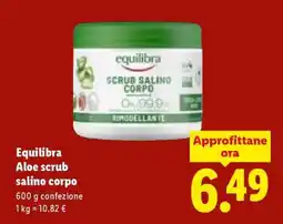 Lidl Equilibra Aloe scrub salino corpo offerta