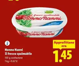 Lidl Nonno Nanni Il fresco spalmabile offerta