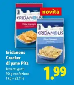 Lidl Eridanous Cracker di pane Pita offerta