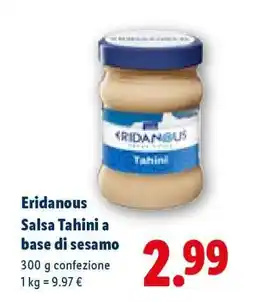 Lidl Eridanous Salsa Tahini a base di sesamo offerta