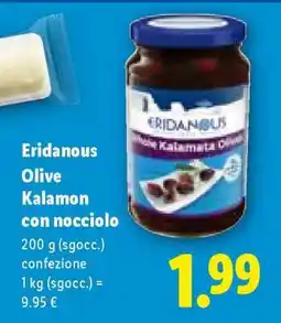 Lidl Eridanous Olive Kalamon con nocciolo offerta