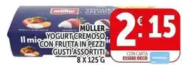 Deco Supermercati Müller yogurt cremoso con frutta in pezzi offerta