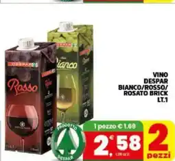 Interspar Vino despar bianco/rosso/ rosato brick offerta