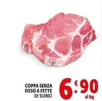 Deco Supermercati Coppa senza osso a fette di suino offerta