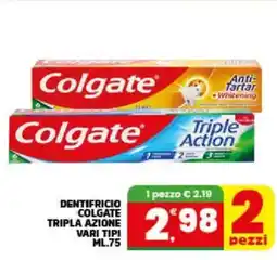 Interspar Dentifricio colgate tripla azione offerta