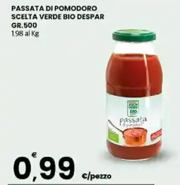 Interspar Passata di pomodoro scelta verde bio DESPAR offerta