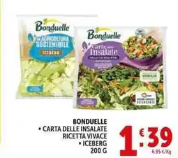 Deco Supermercati Bonduelle carta delle insalate ricetta vivace, iceberg offerta