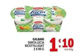 Deco Supermercati Galbani santa lucia ricotta light offerta
