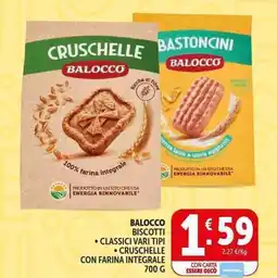 Deco Supermercati Balocco biscotti, classici, cruschelle con farina integrale offerta