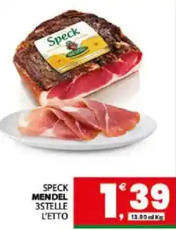 Interspar Speck mendel 35telle l'etto offerta