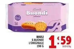Deco Supermercati Bauli 6 buondì l'originale offerta