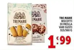 Deco Supermercati Tre marie biscotti di frolla offerta