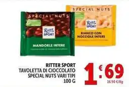 Deco Supermercati Ritter sport tavoletta di cioccolato special nuts offerta