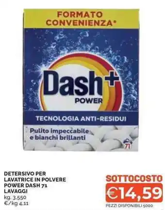 Mercatò Detersivo per lavatrice in polvere power DASH offerta