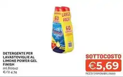 Mercatò Detergente per lavastoviglie al limone power gel FINISH offerta