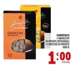 Deco Supermercati Garofalo gnocchi di patate integrali, chicche di patate offerta