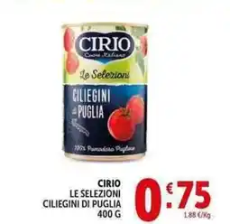 Deco Supermercati Cirio le selezioni ciliegini di puglia offerta