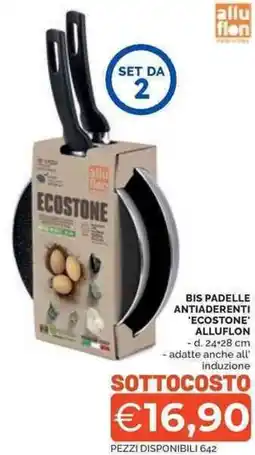 Mercatò Bis padelle antiaderenti 'ecostone ALLUFLON offerta