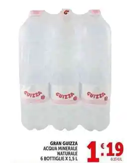 Deco Supermercati Gran guizza acqua minerale naturale offerta