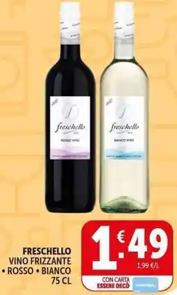 Deco Supermercati Freschello vino frizzante rosso, bianco offerta