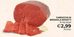 Mercatò Carpaccio di bresaola menatti offerta