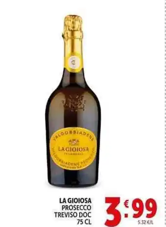 Deco Supermercati La gioiosa prosecco treviso doc offerta