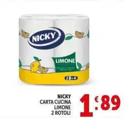 Deco Supermercati Nicky carta cucina limone offerta