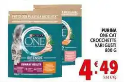 Deco Supermercati Purina one cat crocchette offerta