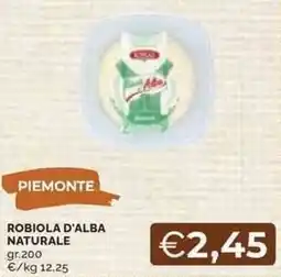 Mercatò Robiola d'alba naturale offerta