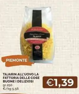 Mercatò Tajarin all'uovo la fattoria delle cose buone i deliziosi offerta