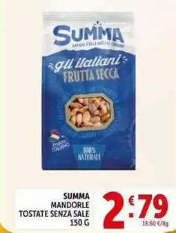 Deco Supermercati Summa mandorle tostate senza sale offerta