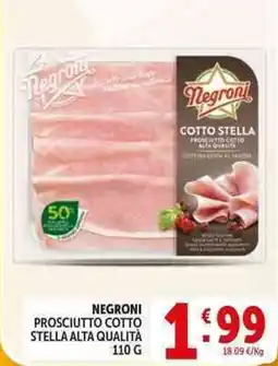 Deco Supermercati Negroni prosciutto cotto stella alta qualità offerta