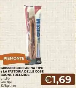 Mercatò Grissini con farina tipo 1 la fattoria delle cose offerta