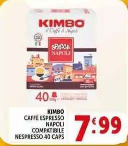 Deco Supermercati Kimbo caffè espresso napoli compatibile nespresso 40 caps offerta
