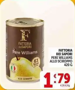 Deco Supermercati Fattoria dei sapori pere williams allo sciroppo offerta