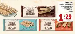 Deco Supermercati Tre marie ancora uno wafer, stracciatella, nocciolato, gianduja offerta