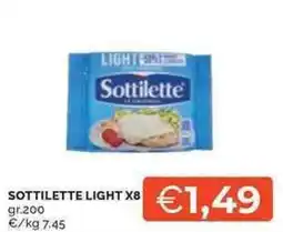Mercatò Sottilette light x8 offerta