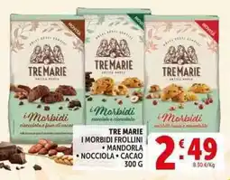 Deco Supermercati Tre marie i morbidi frollini, mandorla, nocciola, cacao offerta