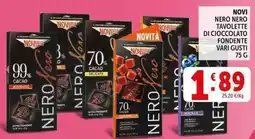 Deco Supermercati Novi nero nero tavolette di cioccolato fondente offerta