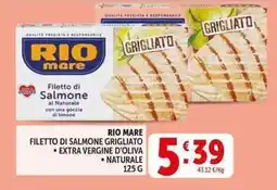 Deco Supermercati Rio mare filetto di salmone grigliato, extra vergine d'oliva, naturale offerta