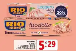 Deco Supermercati Rio mare tonno, leggero, filo d'olio offerta