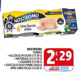 Deco Supermercati Nostromo tonno all'olio di oliva offerta