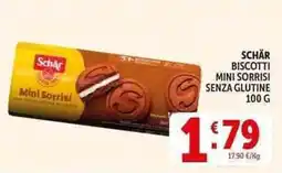 Deco Supermercati Schär biscotti mini sorrisi senza glutine offerta