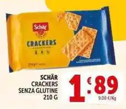 Deco Supermercati Schär crackers senza glutine offerta